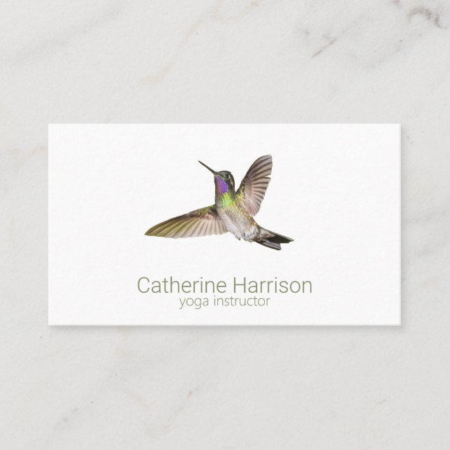 Carte De Visite Minimal moderne pour les colibris (Devant)