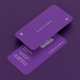 Carte De Visite Minimal moderne Professionnel Royal Purple