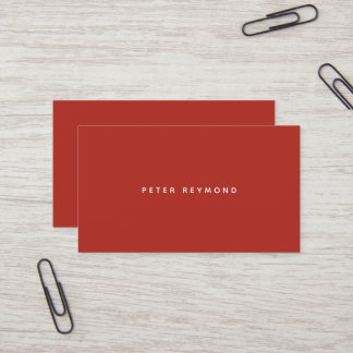Carte De Visite minimal of the minimalist brick-red