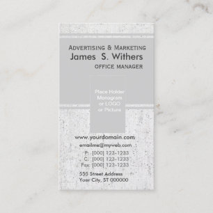 Carte De Visite Minimal simple moderne vintage de support de photo