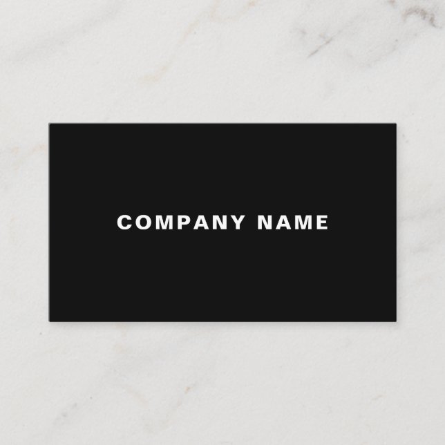 Carte De Visite Minimal stylish simple moderne Noir professionnel (Devant)