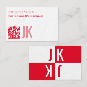 Carte De Visite minimalisme dans le code QR rouge