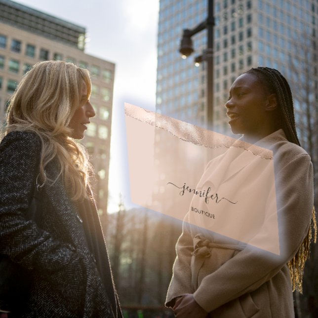 Carte De Visite Minimalisme de broyage de code QR du planificateur (Event Planner QR Code Powder Blush Minimalism Business Card)