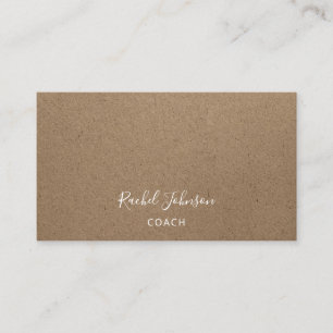 Carte De Visite Minimalisme Kraft Papier Élégant Thérapeute de can