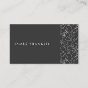 CARTE DE VISITE MINIMALISME LUXE AVEC BRANCHES D'ARBRE MOTIF