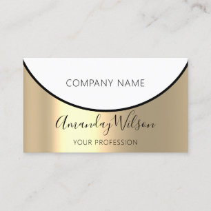 Carte De Visite Minimalisme professionnel Gold Steel Metal Éléga
