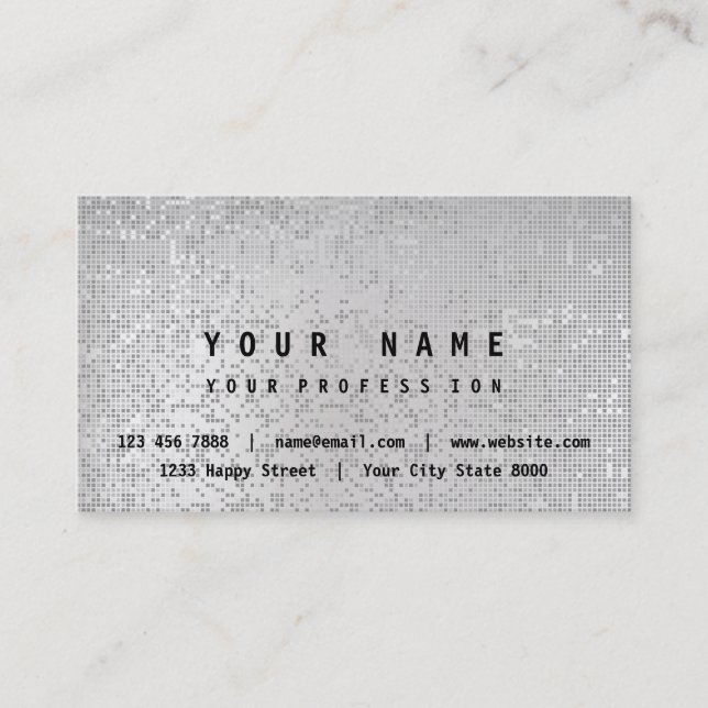 Carte De Visite Minimalisme Silver Grey Vip Consulting Finances (Devant)