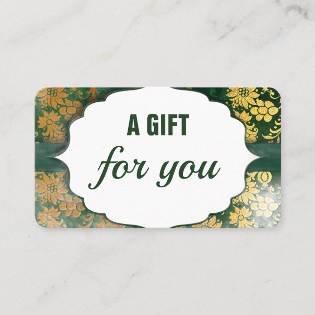 Carte De Visite Minimalist Black & White Beauty Gift Certificate (Devant)