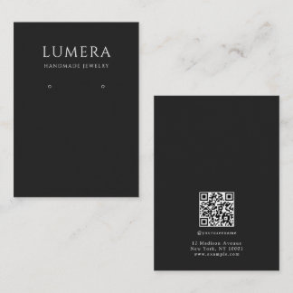 Carte De Visite Minimalist Black & White Jewelry Display Card