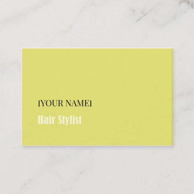 Carte De Visite Minimalist Business Card for Hair Stylist (Devant)