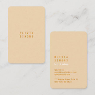 Carte De Visite Minimalist Business Cards in trendy Color