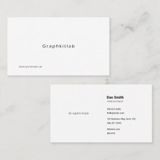 Carte De Visite Minimalist Founder Branded Business Card