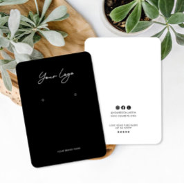 Carte De Visite Minimalist Logo Earring Display Card