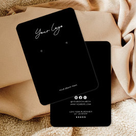 Carte De Visite Minimalist Logo Earring Display Card