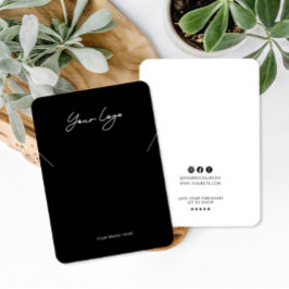 Carte De Visite Minimalist Logo Necklace Display Card