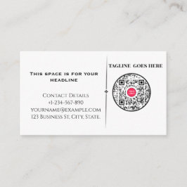 Carte De Visite ​Minimalist Professional Business Card with QR Cod