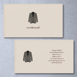Carte De Visite Minimalist Second-Hand Clothes Shop 