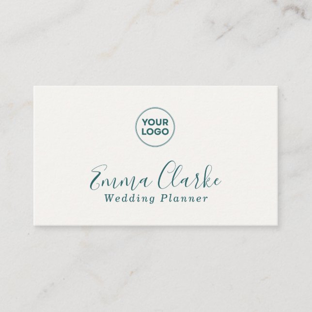 Carte De Visite Minimalist Teal Green Scan Code Business Card (Devant)