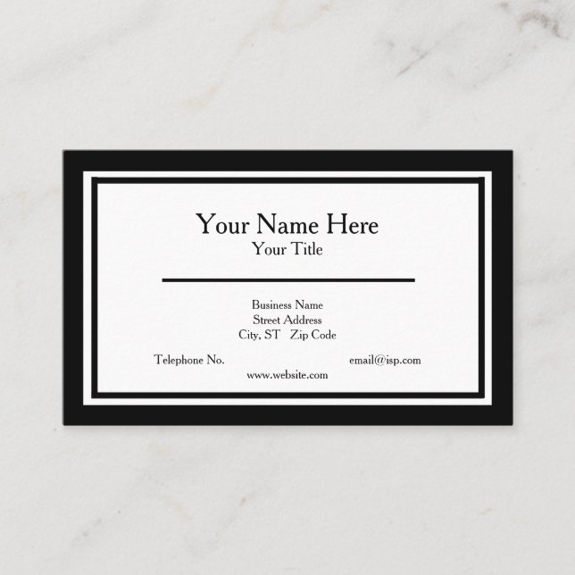 Carte de visite minimaliste (Devant)