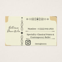 Carte de visite minimaliste