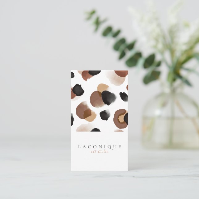 Carte De Visite Minimaliste | ABSTRAIT | Leopard (Debout devant)