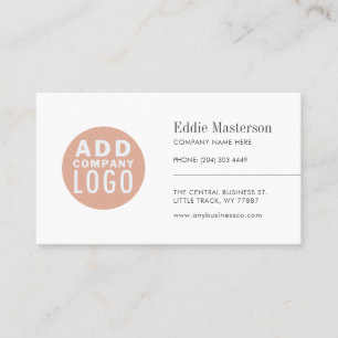 Carte De Visite Minimaliste Ajouter un logo moderne personnalisé