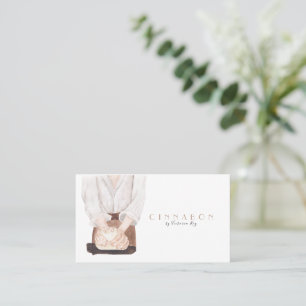Carte De Visite Minimaliste   Aquarelle   Boulangerie   Caterer Bu