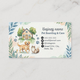 Carte de visite minimaliste aquarelle pour la gard
