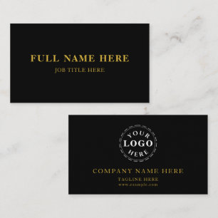 Carte de visite minimaliste avec nom, titre et log