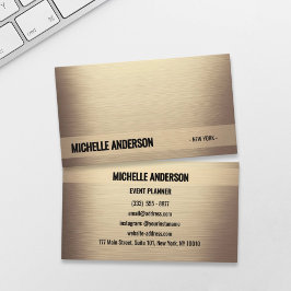 Carte de visite minimaliste Champagne Gold