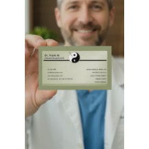 Carte de visite minimaliste d'acupuncture élément 