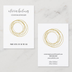 Carte de visite minimaliste de bijoux blancs
