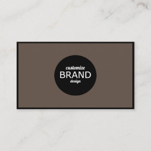 Carte De Visite Minimaliste de bordure Brown et noire Professionne