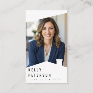 Carte de visite minimaliste de l'agent immobilier