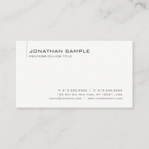 Carte De Visite Minimaliste de Modèle professionnel moderne person
