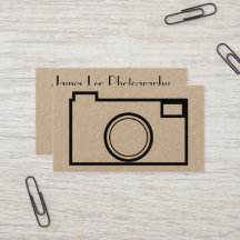 Carte de visite minimaliste de photographie