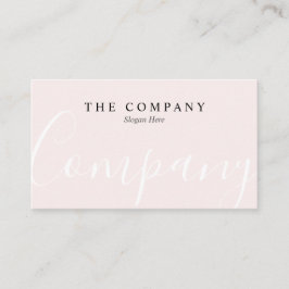 Carte de visite minimaliste de typographie rose pa