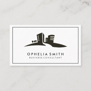 Carte De Visite Minimaliste des bordures   Immobilier   Consultant