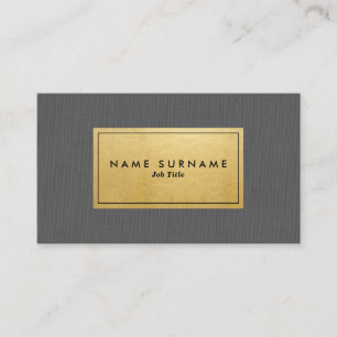 Carte De Visite Minimaliste élégant de toile gris moderne à la