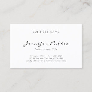 Carte De Visite Minimaliste Élégant Professionnel Moderne Simple