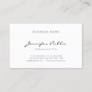 Carte De Visite Minimaliste Élégant Professionnel Moderne Simple