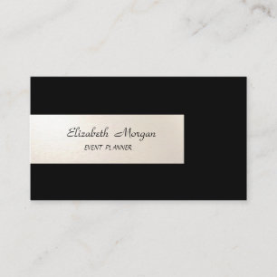 Carte De Visite Minimaliste Élégant, Rayé, Noir