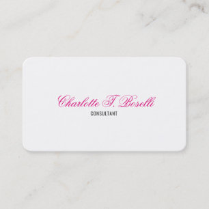 Carte De Visite Minimaliste Feminine Élégante Écriture Professionn