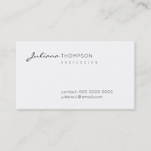 Carte De Visite minimaliste femme professionnelle moderne