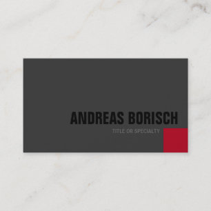 Carte de visite minimaliste gris foncé