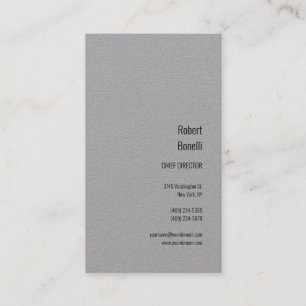 Carte De Visite Minimaliste Gris Moderne Premium Simple