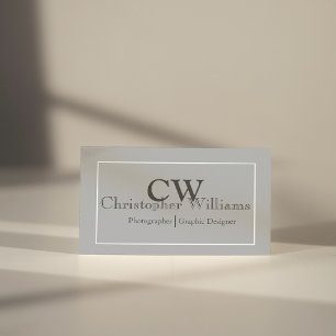 Carte de visite minimaliste gris professionnel