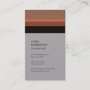 Carte De Visite Minimaliste gris vertical moderne