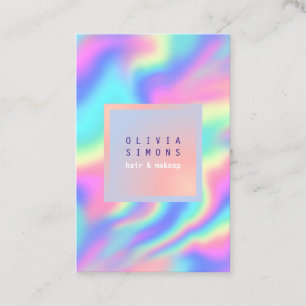 Carte de visite minimaliste holographique