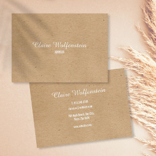 Carte De Visite Minimaliste Kraft Modern Professional